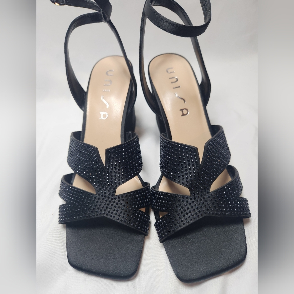 Unisa Black Studded Women's Sandals